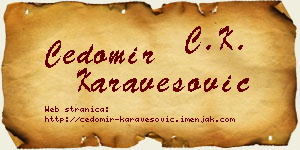 Čedomir Karavesović vizit kartica
